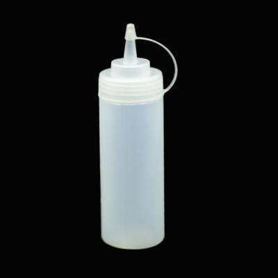 China Household Products Wholesale Salad Dressing Transparent Mayonnaise Dispenser Condiment HDPE Plastic Bottle for sale