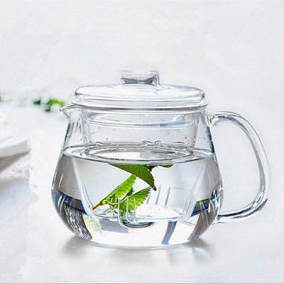 China Contemporary Three-Piece Tea Cup Maker Tea Cup Tea Maker Filter Liner Filter Liner Tea Flower Tea Divider Heat Resistant Glass Tea Separator for sale