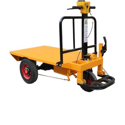 China Storage Construction Site With Electric Hand Push Car Dump Wheelbarrow Flat Car for sale