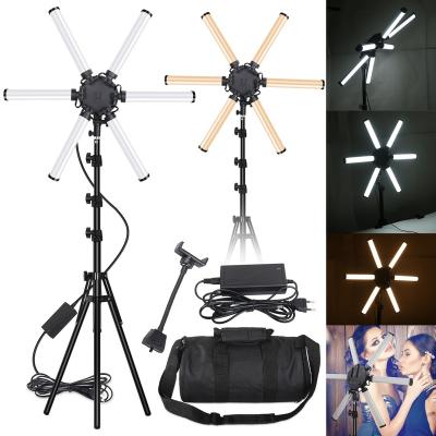 China Mobile Phone 36 Inch LED Six-tube Six-tube Light Photography Beauty Sufficiency Light Universal Portable Living Sufficiency Light for sale