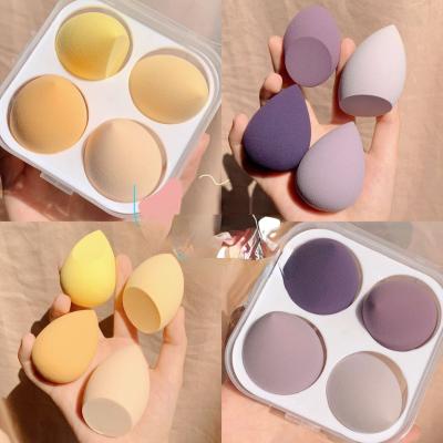 China Beauty Makeup Set Egg Beauty Makeup Set Egg Sponge Box Sponge Set Wet Dry Dual Function Super Soft Storage Cushion Wet Egg for sale