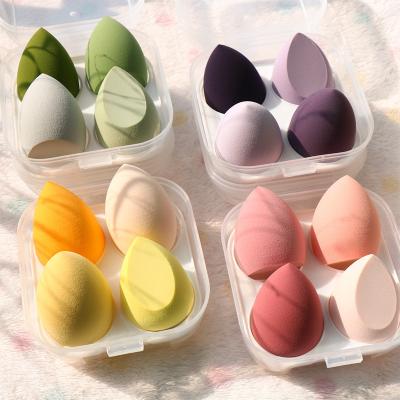 China Beauty Makeup Sponge Super Soft Powder Free Facial Puff 4 8 Piece Beauty Egg Set Box for sale