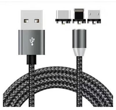 China Magnetic USB Cable Magnetic Usb Cable 3 In 1 Type C Micro Usb Data Cable For iPhone Multi Charging Android Mobile Phone Cable Charger for sale