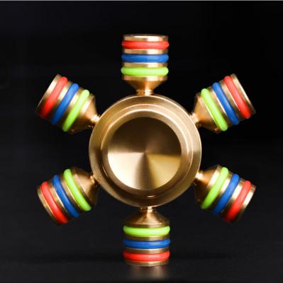 China Toy High Quality Newest Design Funny Educational Metal Spinner Six Hand Spinner Metal Cornered Spinner Relieve Pressure Spinner Spinner for sale