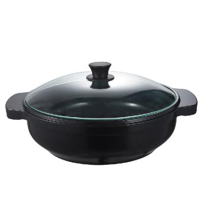 China Sustainable Fire Chinese Domestic Charcoal Cast Iron Cookware Non-Stick Frying Cooker Fry Pan for sale