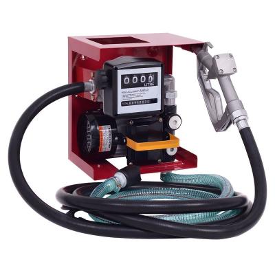 China Display Electric Diesel Fuel Oil Self Transfer Pump Self Priming Meter With Nozzle And Hose for sale