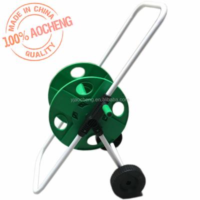 China Adjustable Portable Garden Hose Reel Plastic Garedn Hose Reel With Wheel for sale