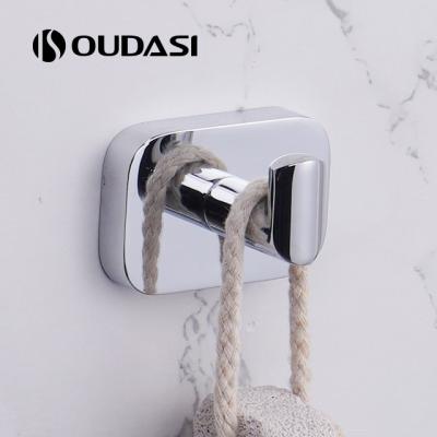 China Bathroom Accessories Brass Wall Mount Fashion Robe Coat Robe Single Robe Towel Wall Hooks for sale