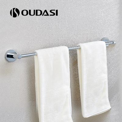 China Fashion Bathroom Accessories Luxurious Single Towel Chrome Brass Towel Rack for sale