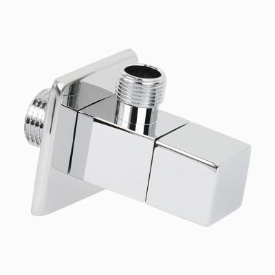 China High Quality Bathroom Modern Kitchen 1/2 Inch Chrome Plated Brass Square Angle Valve for sale