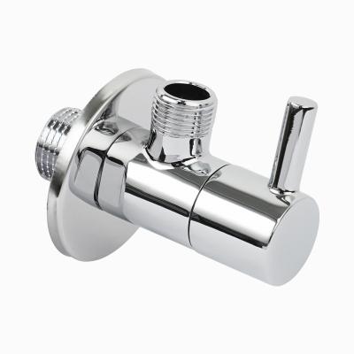 China High Quality Modern Bathroom Kitchen 1/2 Inch Chrome Plated Brass Round Angle Valve for sale