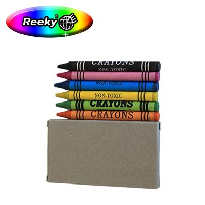 China Children Drawing / Promotional Gift Wax Crayons 6color Promotional Crayons for sale