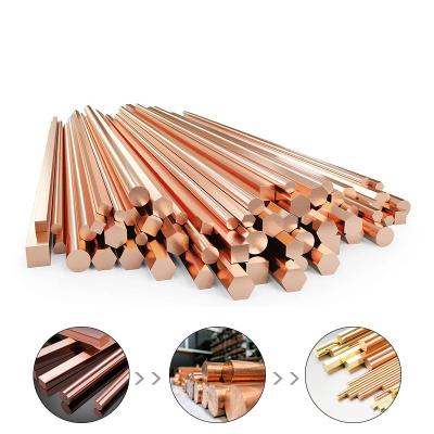 China High Purity Cathode Solid Copper Round Bar Erosion Resistant for Construction for sale