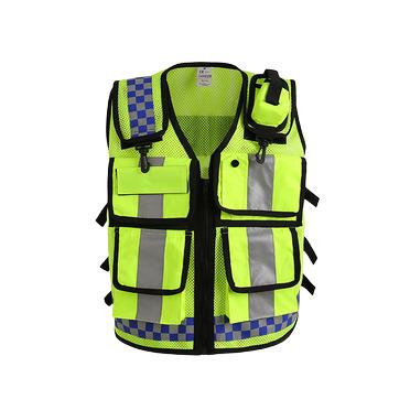 China Wholesale Customized Safety Vest Safety Clothing Multi Reflective Water Proof Pocket Vest Safety Suit Traffic Police Safety Clothing for sale