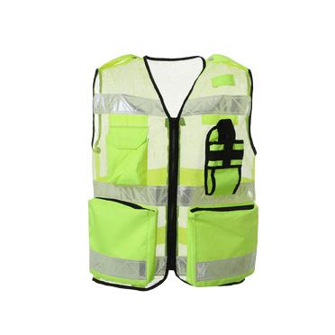 China YELLOW Vis Workwear MESH Vest Safety Jacket Hi Safety Vest 4 Pockets Reflective Safety Vest for sale