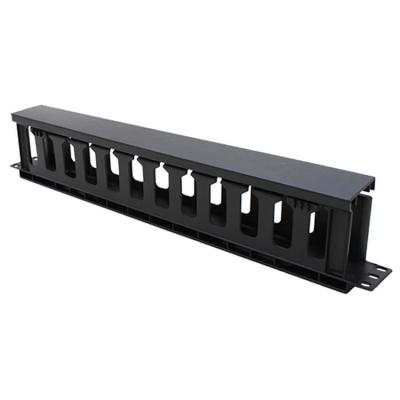 China Wiring and Cable Layout in Computer Room 1U High Quality Plastic Cable Management Rack, 12 Speed, 24 Port Cable Management Racks, 19 Inch Engineering Grade for sale