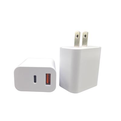 China Mobile Phone PD 20w Dual Port Charger PD3.0+QC3.0 Mobile Phone Charger for sale