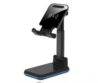 China Mobile phone mobile phone holder desktop wireless charger, single-charging version and double-charging version can be customized for sale