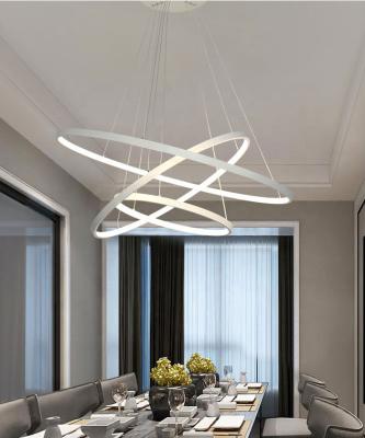 China Modern VILLA Lobby Chandelier For Culture Club 3 Ring Three-Ring Design Interior Lighting 36w+24w+12w for sale