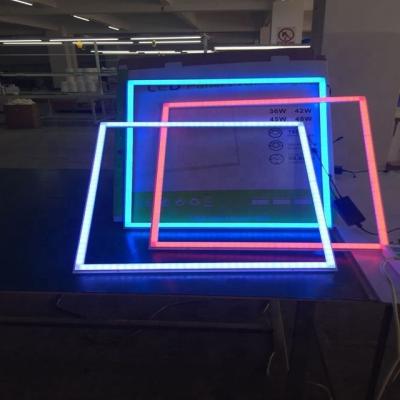 China Customized 24w Entertainment Venue Office RGB Ceiling View LED Panel Light for sale