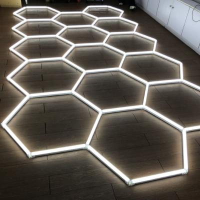 China Seamless connection hexagonal led light hexagon led garage light honeycomb running hexagon lights HH-GW-2002 for sale