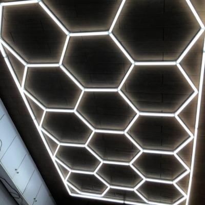 China new design hexagonal led light easy installation garage hexagon lighting car detailing lights HH-GW-2002 for sale