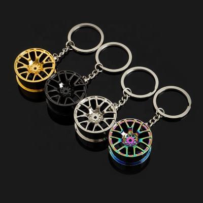 China Wholesale Custom Shape Metal Hub Wheel Auto Promotion Gift Car Key Chain for sale