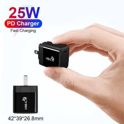 China Super Fast PD 25W USB Mobile Phone Type C Fast Wall Charger Adapter For Samsung Travel PD Charger for sale