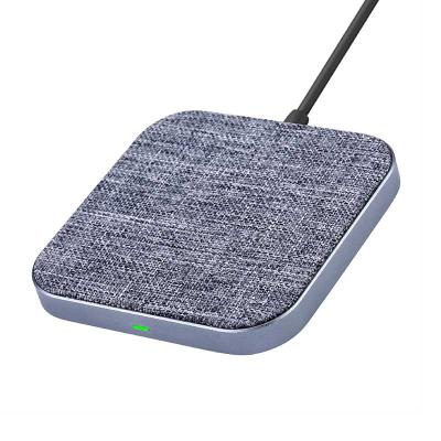 China Hot Selling Quality Qi 10W Wireless Charger Charging Pad Type C Cloth Radio Cell Phone Hot Selling Premium Wireless Type C for sale