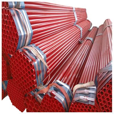 China Sprinkler firefighting erw steel pipes UL schedule 10 schedule 40 gr.b ms liquid red painted steel pipe for sale