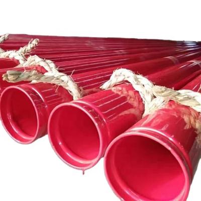 China Structure pipe schedule 40 erw RAL3000-3001 red epoxy painted fire fighting steel pipe for sale