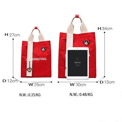 China Fashion Wholesale Luxury Canvas Shopping Bag Large Capacity Female Printed LOGO For Mom Bag Tote Bag Novation With Cartoon Fashion for sale