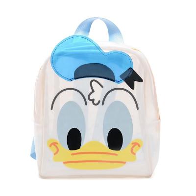 China Korean version duck backpack boys and girls cute large capacity children's cartoon jelly bag kindergarten baby fashion travel backpack for sale