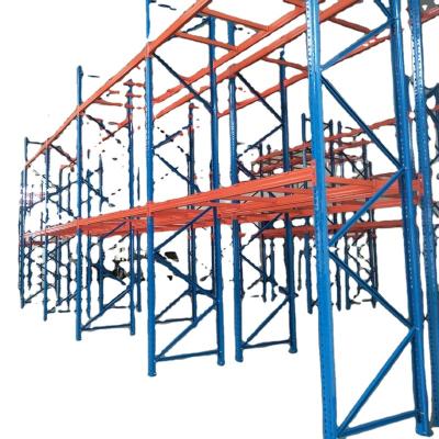 China Building Material Shops Factory Hot Sale Heavy Duty Racks Blue Frame And Orange Beam Warehouse Storage Shelves Selective Pallet Rack for sale