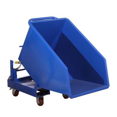 China Building Material Stores Factory Outlet Price Cheap Self-emptying Steel Hoppers With Bumper Release High Quality Steel Hopper Bins For Workshop for sale