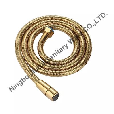 China Traditional Gold Plated Flexible Stainless Steel Toilet Bidet Hose With Brass Bubble Briefs Maker for sale