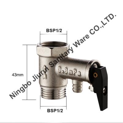 China New Design General Copper 0.8MPa Pressure Relief Valve For Solar Water Heater for sale