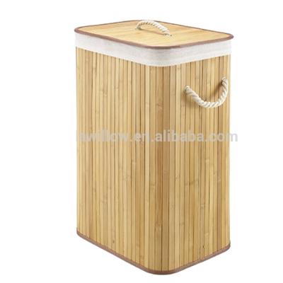 China Eco - Friendly Durable Laundry Hamper Newer Style Laundromat Laundry Baskets Bamboo for sale