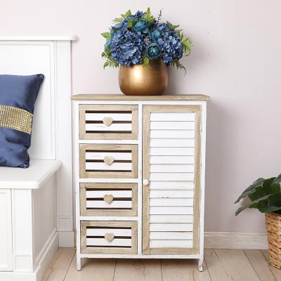 China 2020 new-fashion made in china corner wood storage cabinet with wicker baskets doors for sale