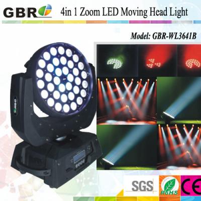 China Zumbido principal movente conduzido RGBW conduzido profissional da lavagem equipamento/36x10W da iluminação da fase à venda