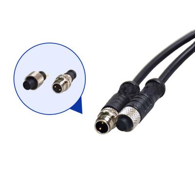 China Industrial Wholesale M8 M12 Mini Metal Waterproof Connector Led Waterproof Power Cable for sale