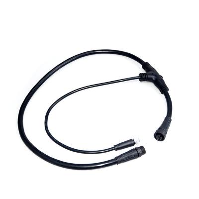 China Industrial T Shape Male Female Connector M16 Three Way Waterproof Farm Led Waterproof Lightning Power Cable for sale