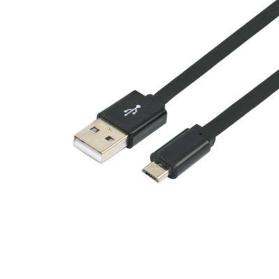 China Nickel Plated Connector 6mm Width Micro USB Cable Data Charging Cable V8 Micro USB Cable For Android Phone for sale