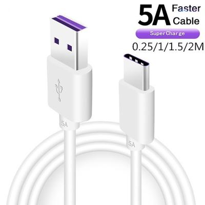 China Mobile Phone 5A USB Type C Super Charging Cable For Huawei P40 Pro Mate 30 P30 Pro for sale