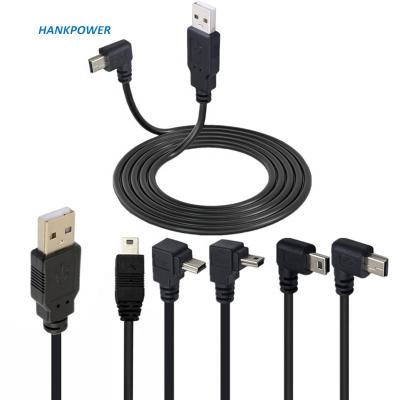 China Multifunctional USB A 2.0 Male To Mini USB 5Pin 5P 90 Degree Up/Down/Left/Right Angle Data Cable For Phone Digital Camera 1.5M for sale