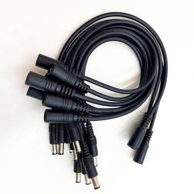 China Wholesale DC 5.52.1 Overhead Current Male To Female Plug DC Power Extension Cord 30CM DC Cable 18awg for sale