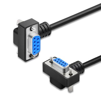 China COMPUTER Customized 90 Degree DB9 9Pin Female Female Serial Cable COM RS232 Converter Data Cable To D-Sub for sale