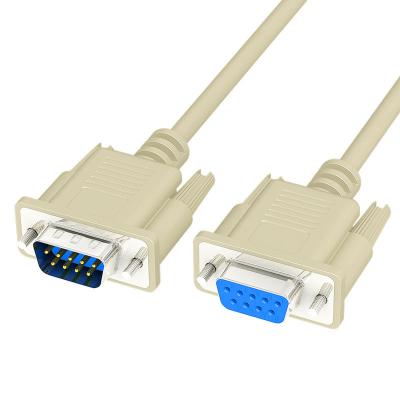 China Beige COMPUTER RS232 9Pin DB9 Male To Female Serial Data Extension Cable RS232 COM Cable for sale