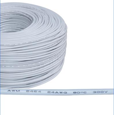 China Underground Current Fast Shipping AWM 2464 2core 24AWG DC Power Cable Wire White Roll for sale