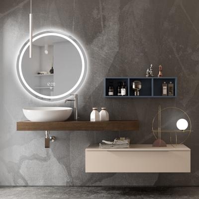 China Vanity Light Magnifying Mirror In Bathroom Dressing Table Mirror With Light Customize Smart LED Makeup Mirror Glass for sale